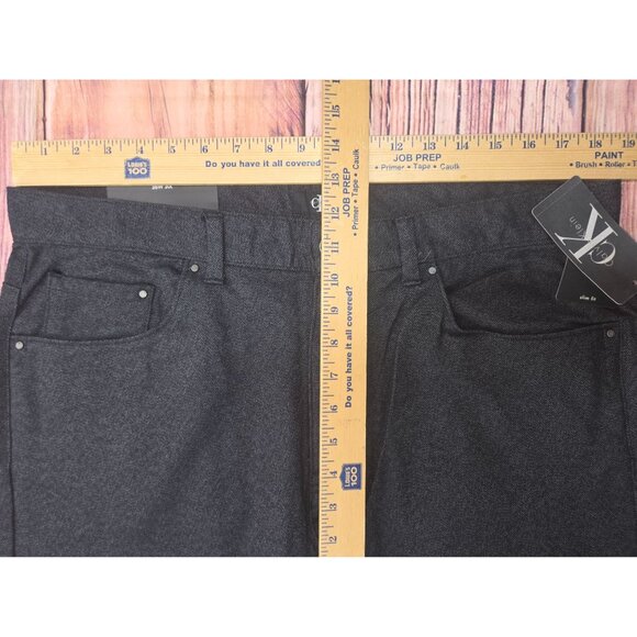 Calvin Klein Mens Black Stretch Slim Fit Pants Size 36x30 NWT Cotton Blend - Picture 9 of 10